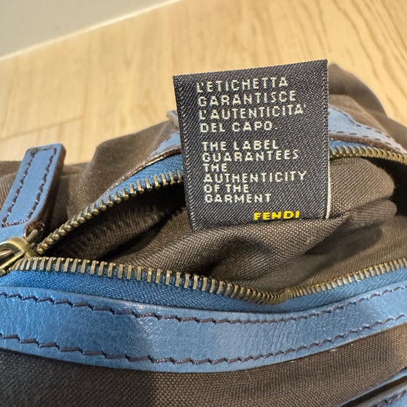 💗FENDI Blue Borse Leather Doctor Hobo Bag Authentic - Picture 12 of 16